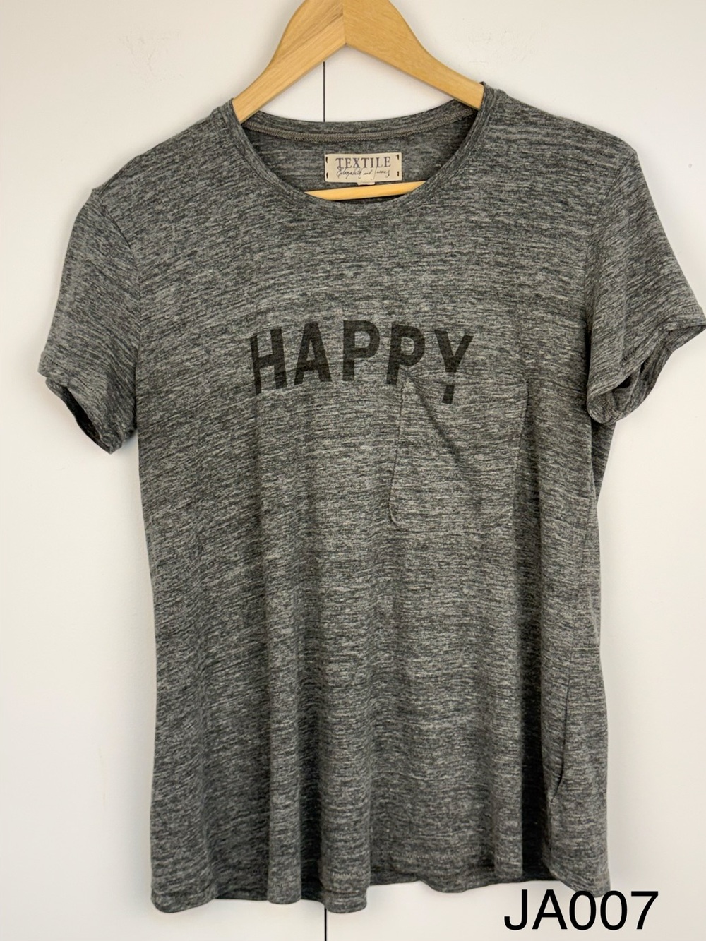 TEXTILE Elizabeth and James Happy Bowery Tee Gray XS